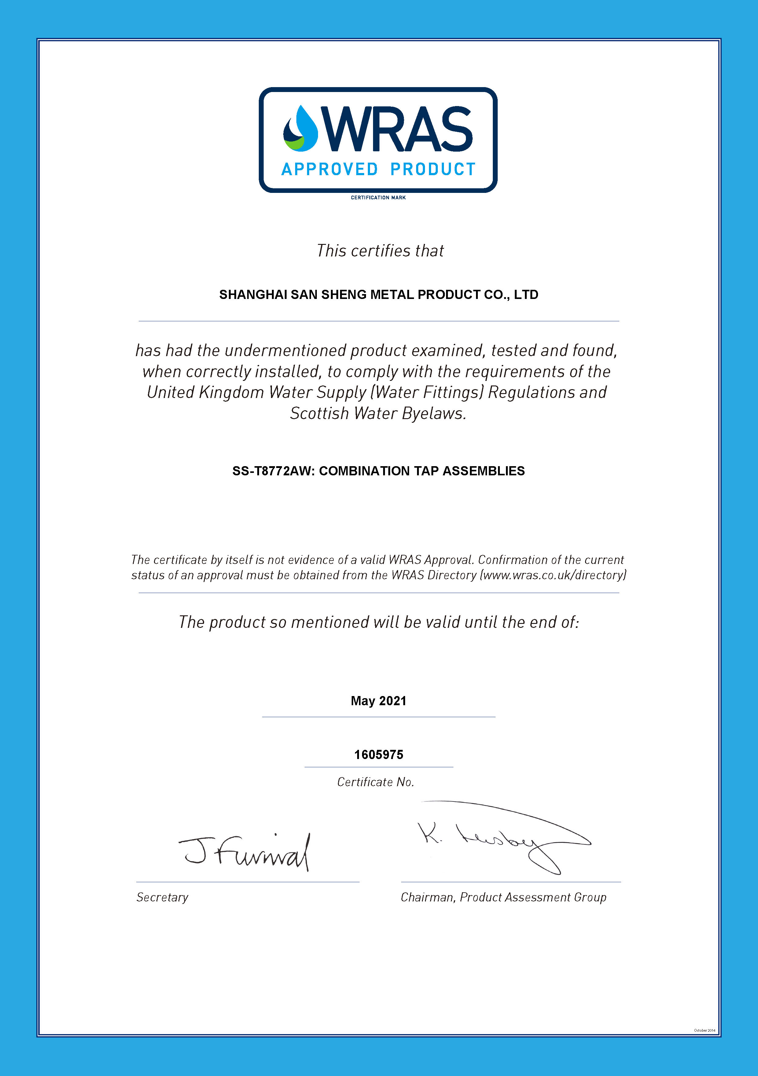 WRAS certificate_1605795